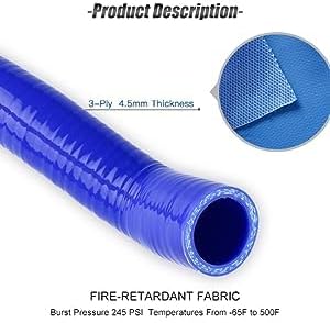 4-Ply 90 Degree ID 5 inch (127mm) High Performance Elbow Silicone Hose Coupler Length 4 inch (102mm) Black