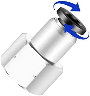 1/2 Female Npt Push to Connect Fittings,CEKER 5/16 Od x 1/2" NPT Female Thread Air Fittings 5/16 Quick Connect Air Lines Fittings Pneumatic Tubing Fitting Push in Connector 2Packs