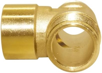 Joywayus 2Pcs Brass Tee Pipe Fitting 1/2"NPT Male-Female-Male 3-way Adapter