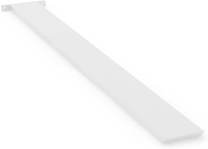 Iron Supports Hidden Island Countertop Support Bracket - Heavy Duty Brackets for Granite Countertops - Steel Kitchen Island Support Brackets (White - 32 Inch)