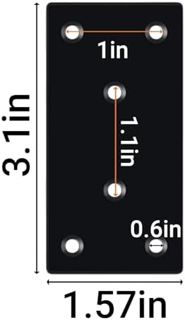 Black Flat Mending Plates,Stainless Steel Straight Mending Joining Plates, Heavy Duty Metal Brackets for Brace, Repair Fixing Bracket Plates for Wood Furniture Fence Bookcase (40mm)
