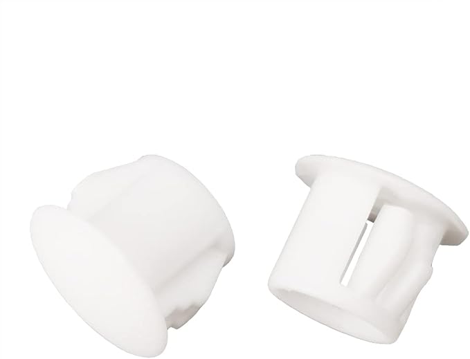 Hole Plugs 3/8" Plastic Flush Type Hole Plugs Snap in Locking Hole Tube Screw Caps Drilling Cover Plugs Fastener Covers for Kitchen Cabinet Furniture White 100 Pack