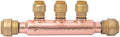 SharkBite 3/4 Inch x 1/2 Inch Outlet 3 Port Open Multi-Port Tee, Push to Connect Brass Plumbing Fittings, PEX Pipe, Copper, PVC, 25552LF