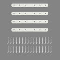 Alise Flat Bracket ,8 Inch White Mending Plate Flat Brace for Wood Shelves