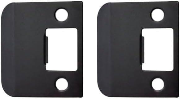 QCAA Solid Brass Extended Lip Strike, 2''X2-1/4, Oil-Rubbed Bronze, 2 Pack, Made in Taiwan