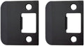 QCAA Solid Brass Extended Lip Strike, 2''X2-1/4, Oil-Rubbed Bronze, 2 Pack, Made in Taiwan