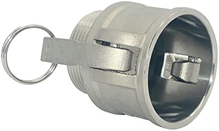 VARMHUS Male Pipe Threads x 1-1/2" Type B Trash Pump Adapter Female Camlock,Type B Hose Fitting,Stainless Steel 316