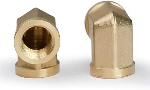 U.S. Solid 2pcs 90 Degree Barstock Street Elbow Brass Pipe Fitting 1/4" NPT Female Pipe to 1/4" NPT Female