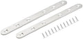 7.6 Inch Stainless Steel Straight Brace, Flat Straight Support, Repair Fixed Bracket Connector, Heavy Duty Furniture Repair Fixing Joint with Screw, 2PCS