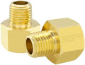 Hooshing 2PCS Brass Pipe Fitting 1/2" NPT Female to 3/8" NPT Male Reducer