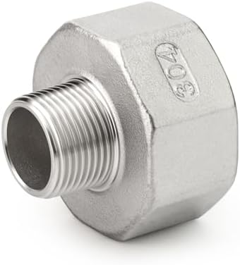 TAISHER 2PCS 304 Stainless Steel Pipe Fitting, Reducer Adapter, 3/4" NPT Male x 1-1/2" NPT Female