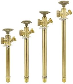 12 Inch Anti-Siphon Frost Free Sillcock Valve Multiturn 1/2 Inch NPT, 3/4 Inch Hose Bibb, Brass Body,Brass Valve 12 inch Length