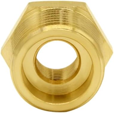 Joywayus 2Pcs Brass Reducing Hex Bushing 3/4" NPT Male to 1/4" NPT Female