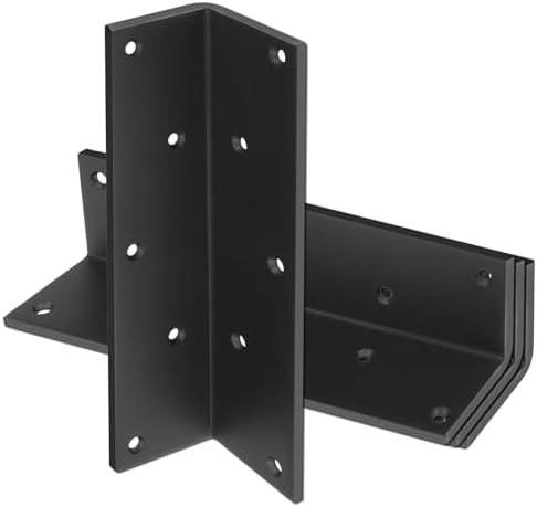 4 PCS 2" x 2" x 7-7/8" L Angle Bracket, Corner Brace for Wood, Countersink