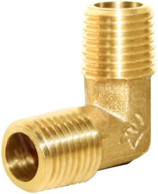Joywayus 2 Pack Brass 1/8" NPT Male Elbow Pipe Fittings