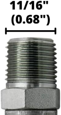 1/2" JIC 37 Male x 3/8" NPTF Male Pipe Steel Adapter Flared Tube Fitting Pipe Connector 2404-08-06
