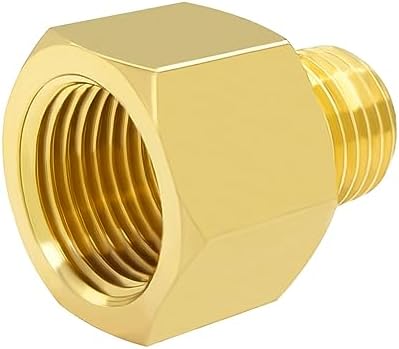 Hooshing 6PCS Brass Pipe Fitting 1/2" NPT Female to 3/8" NPT Male Reducer