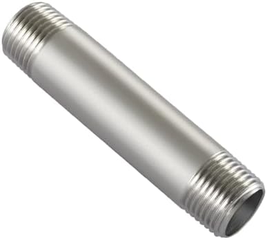 Beduan Stainless 3/8 NPT Male Threaded 7" Length Nipple Pipe Fitting