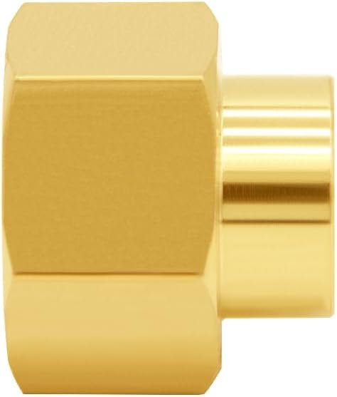 3PCS Brass Reducer Adapter, 3/8" NPT Female to 1/2" NPT Female Thread, Hex Reducing Pipe Fitting Coupler Nipple Connector for Water/Oil/Gas