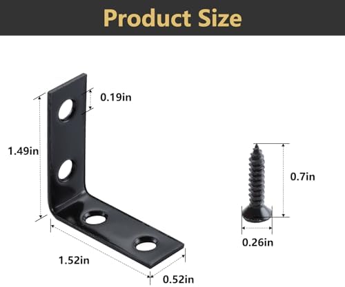 HOME MASTER HARDWARE 1-1/2" L Brackets, 40 Pack Metal Corner Braces