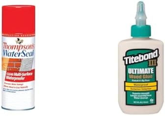 Thompson’s WaterSeal 12oz Clear Wood Stain Bundle with Titebond III 4oz Wood Glue