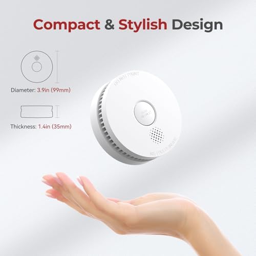 SITERLINK Smoke Detectors with 9V Replaceable Battery GS509A 4 Pack
