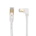 Cat6 Ethernet Cable - 90 Degree Downward Right Angle, 3.3FT White for PC, Router, Modem, Printer, TV Box