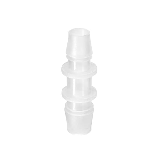 Quickun Plastic Hose Barb Reducer Fitting 1/2" to 3/8" Barbed Reducing Union Adapter Splicer Mender Joint Fitting (Pack of 1)