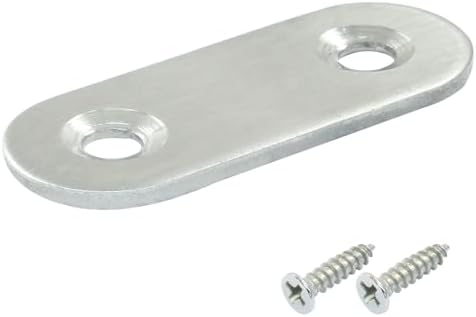 16 Pack 1.5 Inch Stainless Steel Flat Plate Straight Bracket