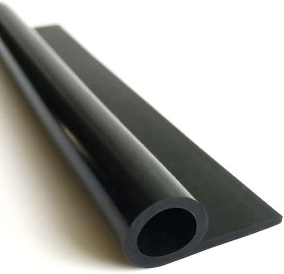 Rubber Seal, P-Shaped, 1.37 in. W, Gasket Weatherstrip, 1-3/8" W, 9/16" H, 1/8" Thickness, Rubber P Channel Gasket Material (Black, 50 ft)