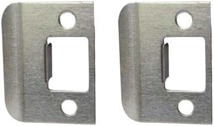 QCAA Stainless Steel Extended Lip Strike, 1-3/4''X2-1/4", Satin Nickel, 2 Pack, Made in Taiwan