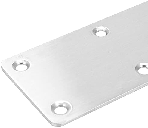 20 Pack 5-1/2 x 2 Inch Flat Mending Plates, Stainless Steel Flat Straight Brace Repair Fixing Brackets with Screws, Mending Joining Plates for Furniture Repairing, 1.9 mm Thickness