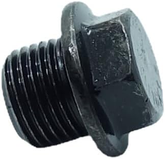 M16X1.5 Plug Metric Male Thread Hex Head Pipe Plug with Flange Black Carbon Steel Fitting for Terminate Pipe Ends 1 Piece