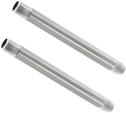 GeilSpace 1/2" x 10" 304 Stainless Steel Nipple Pipe Fitting, NPT Threaded