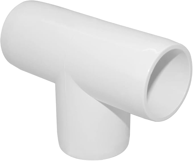 1-1/4 Inch Tee PVC Fitting 3 Way Connector, Furniture Grade Corner Fittings for DIY Building Furniture Greenhouse Shed Pipe Fittings Tent Connection (Pack of 8)