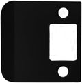 QCAA Solid Brass Extended Lip Strike, 2-1/4''X2-1/4", Matte Black, 1 Pack, Made in Taiwan