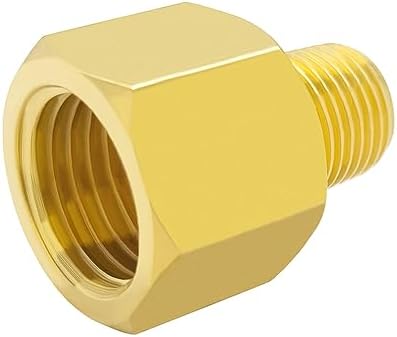 Hooshing 6PCS Brass Pipe Fitting 1/4" NPT Male to 1/2" NPT Female Reducer