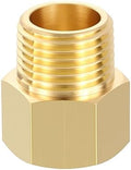 METALLIXITY 1PCS 1/2" FNPT x 1/2" MNPT Thread Brass Hex Extension Adapters