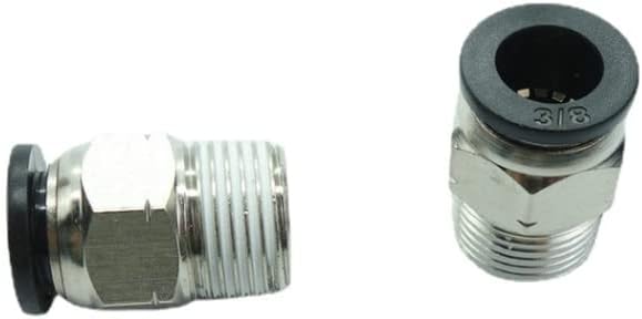CDQBWQDJT 10 Pcs Pneumation Fitting 3/8" Tube OD Push To Connect X 3/8 NPT Pipe Male Connector