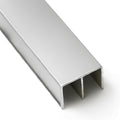 Top Double Channel Track for Bypass & French Sliding Screen Doors - Replacement Sliding Screen Door Upper Tracking System Hardware - Silver Aluminum Track - 1-1/2” Wide 1” Deep - 72 in, 1 Piece