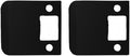 QCAA Solid Brass Extended Lip Strike, 2-1/2''X2-1/4", Matte Black, 2 Pack, Made in Taiwan