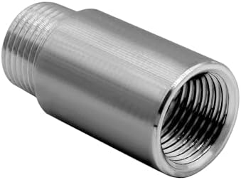 Stainless Steel Pipe Fitting 1/2" NPT Male x 1/2" NPT Female Thread Nipple Cast Pipe 2"（50mm) Length 2PCS