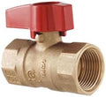 PROCURU 1-Pack 3/4-Inch FIP Straight Gas Ball Valve, Rust Resistant Brass, Quarter-Turn On/Off, CSA Certified