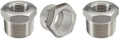 Beduan 304 SS Reducer Hex Bushing 3/4 Male to 3/8 Female NPT Reducing 3PCS