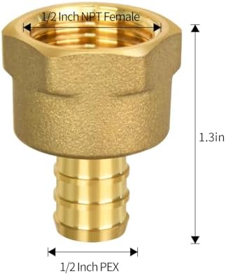 5 Pack PEX 1/2" x 1/2" NPT Female Fittings