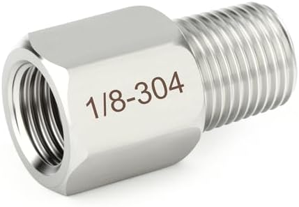 TAISHER 5PCS 304 Stainless Steel Pipe Fitting, New Reducer Adapter, 1/8" NPT Male x 1/8" NPT Female, Reducing Pipe Adapter Fitting