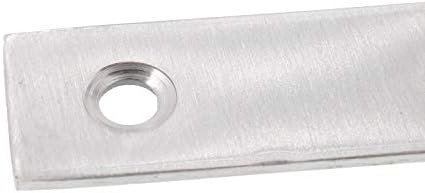4 Pack Stainless Steel L Shape Flat Corner Bracket Plate - Repair Mending for Wood, Metal Fixing, Joining Support Brace for Shelves, Furniture and Cabinet (120x120mm)