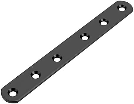 Sumnacon 8 Pcs Stainless Steel Flat Plates,6 Inch Mending Plate,Black