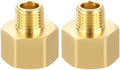 METALLIXITY 2PCS 1/2" FNPT x 1/4" MNPT Thread Brass Hex Extension Adapters