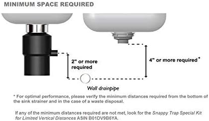 Snappy Trap Double Bowl Kitchen Sink Drain Kit, 1-1/2" with Flexible P-Trap, Universally Compatible Complete Drain Kit, Easy No-Tool Installation (DK-110 Silver)